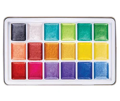 Primecolours Pearlescent Watercolours 18s