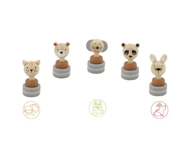 Toyslink - Wooden Animal Stamps