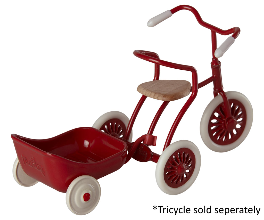 Maileg - 	Tricycle Trailer Mouse Red (2024)