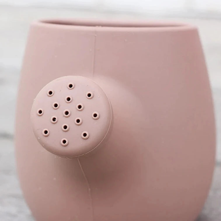 Cherub Baby - Bath & Beach Toys - Silicone Watering Can - Dusty rose showing spout close up