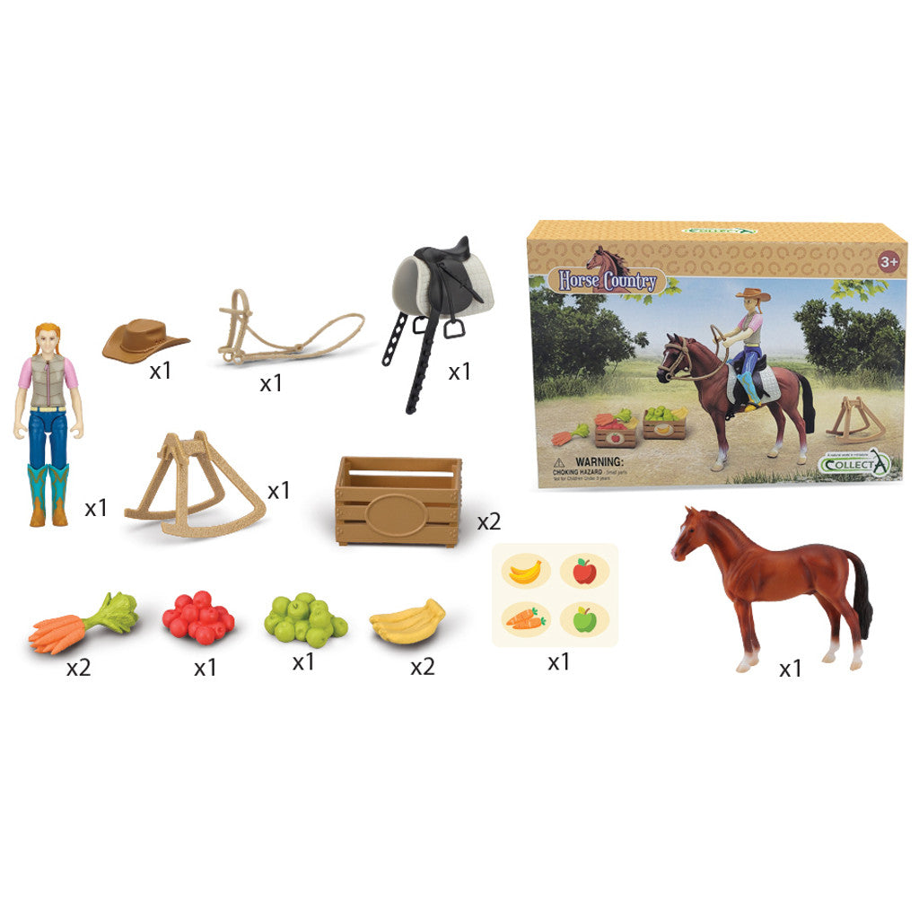 CollectA - Cowgirl Rider with Horse & Accessories Box Set 2024