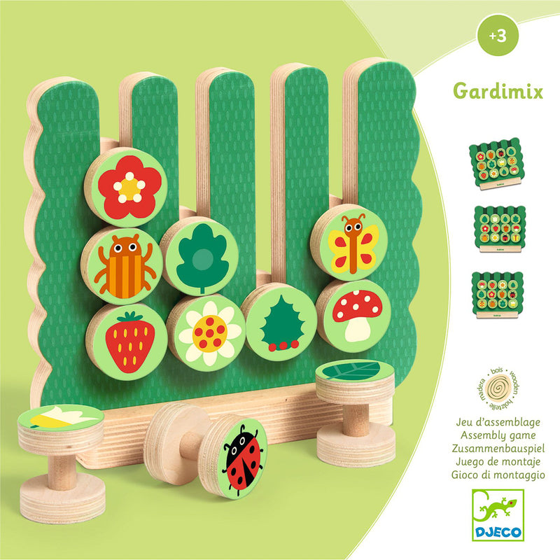 Djeco - Garden Vertical Wooden Game (12 Pc)