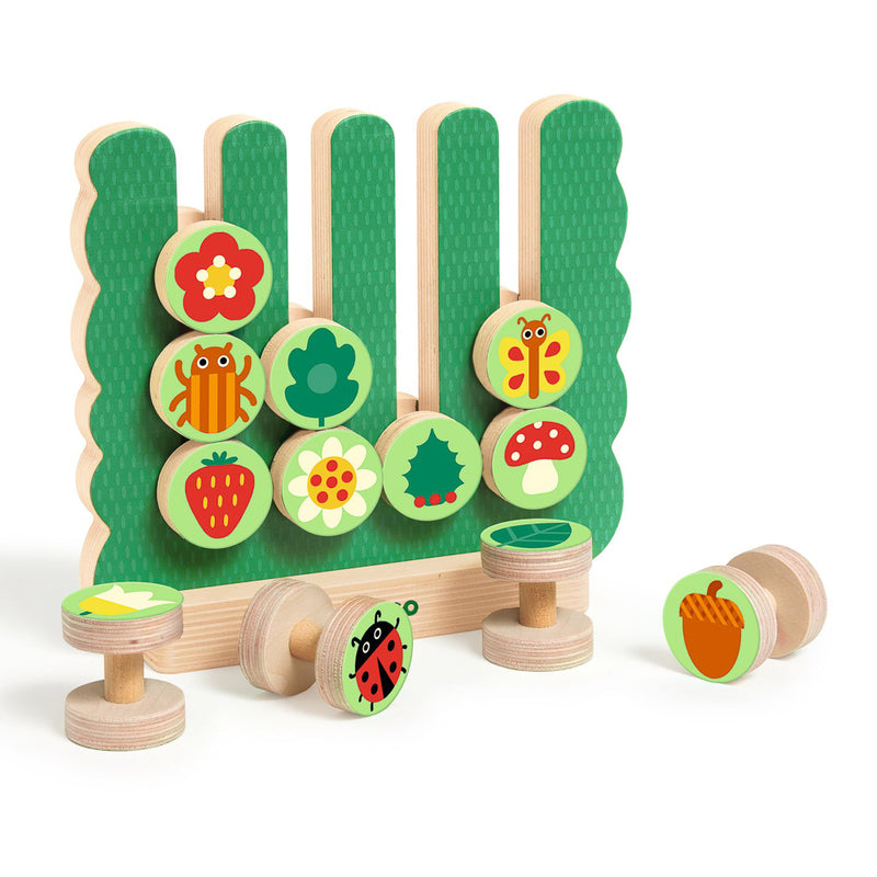 Djeco - Garden Vertical Wooden Game (12 Pc)