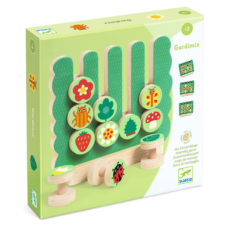 Djeco - Garden Vertical Wooden Game (12 Pc)