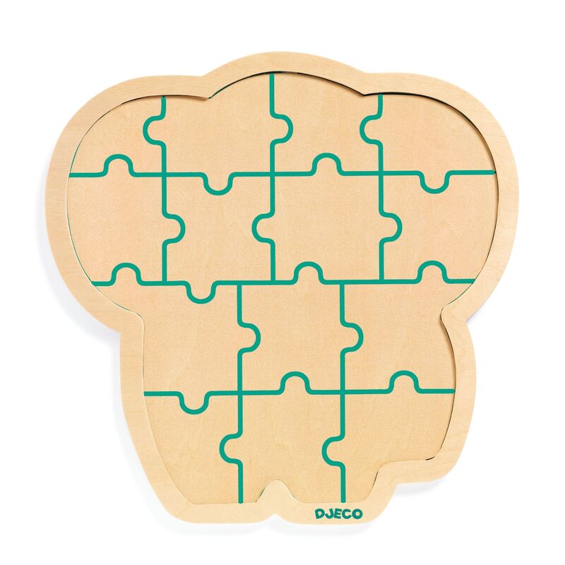 Djeco - Elephant Wooden Jigsaw Puzzle (14 Piece)