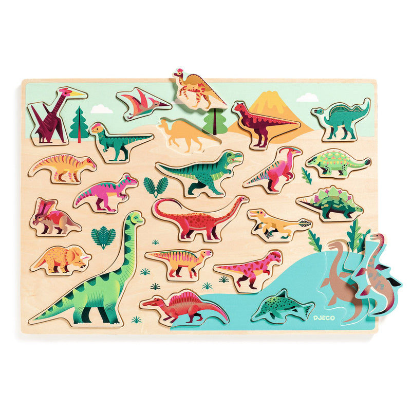 Djeco - Dinosaur Wooden Puzzle (22pc)