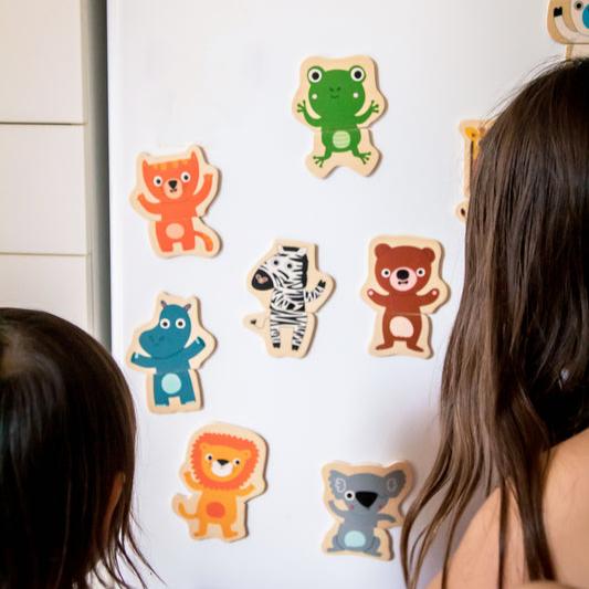 Djeco - 24 piece Wooden Magnetic Coucou Animal Set