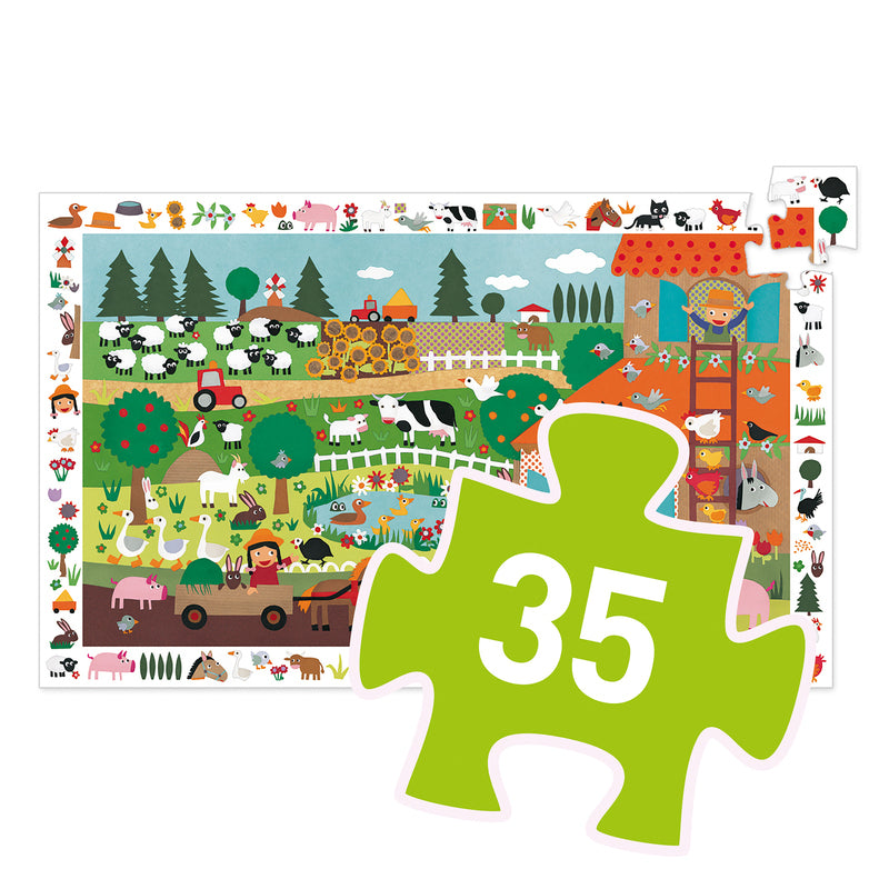 Djeco - Farm 35pc Observation Puzzle