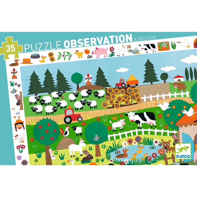 Djeco - Farm 35pc Observation Puzzle