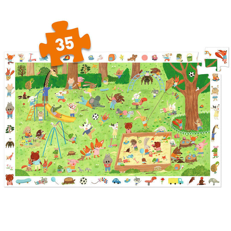 Djeco - Little Friends Garden 35pc Observation Puzzle