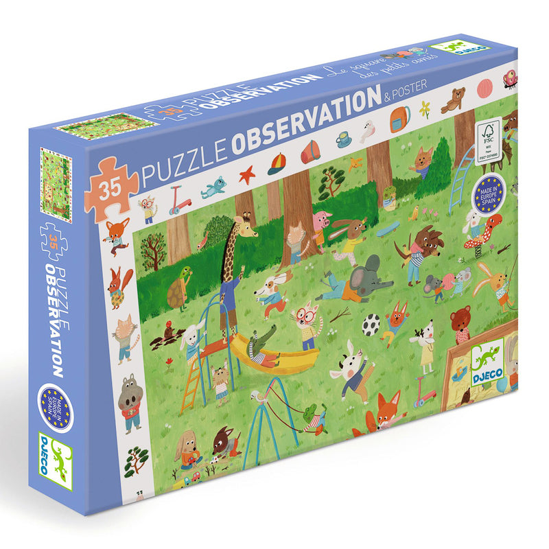 Djeco - Little Friends Garden 35pc Observation Puzzle