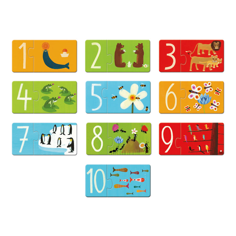 Djeco - Duo Numbers Puzzle (20 pc)