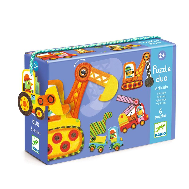 Djeco - Duo Vehicles Puzzle (12pc)