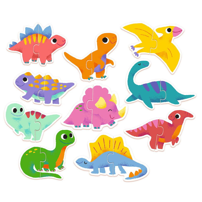 Djeco - Duo Dinosaur Puzzle (20pc)