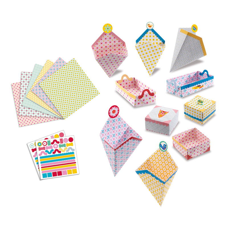 DJ8774 small boxes origami kit for kids