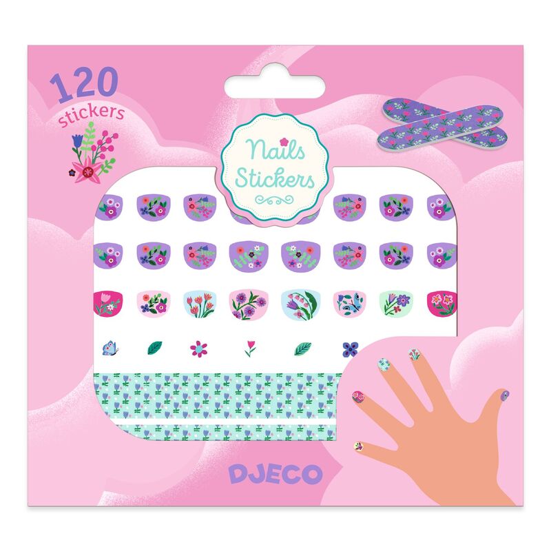 Djeco - 120 Petit Flowers Nail Stickers