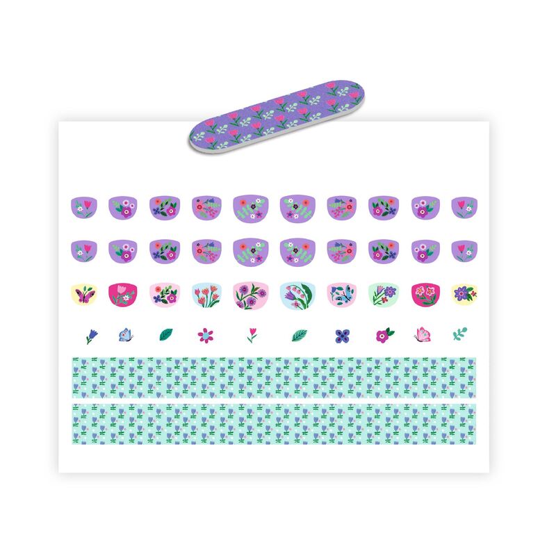 Djeco - 120 Petit Flowers Nail Stickers