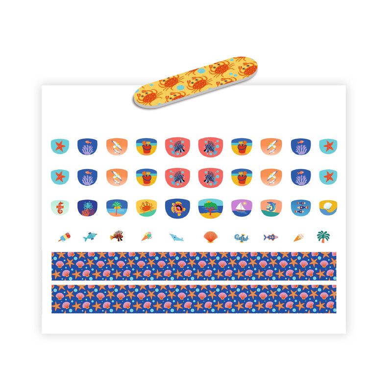 Djeco - 120 Petit Mediterranean Nail Stickers