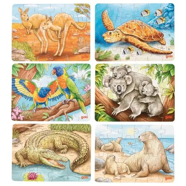 Goki - Mini-Puzzle Australian Animals