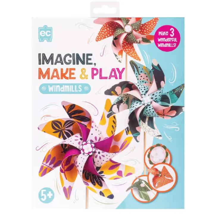 DIY Kids craft set making windmills