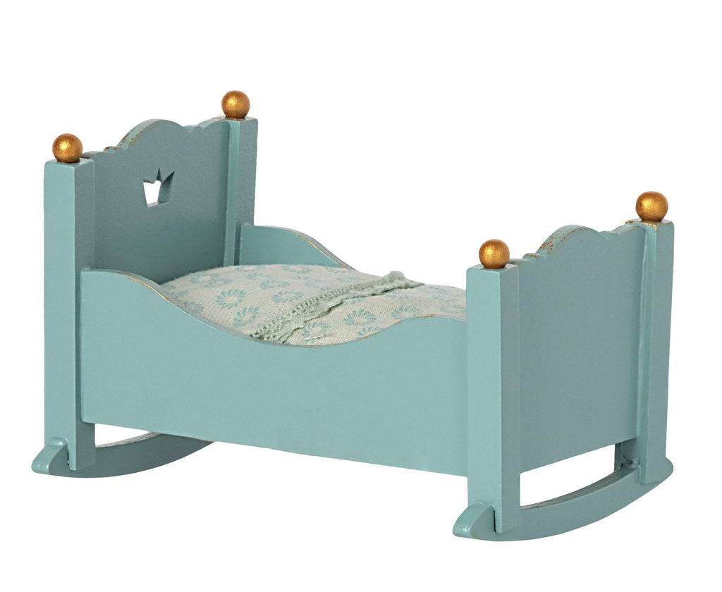 SECONDS - Maileg - Baby Mouse Cradle  Blue