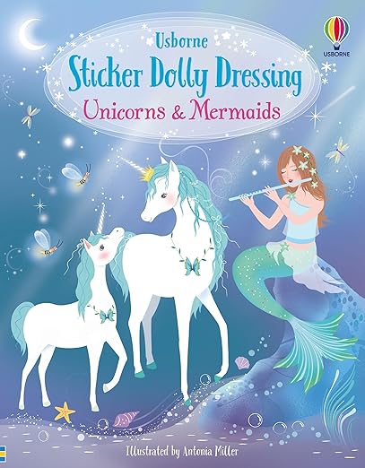 Book - Sticker Dolly Dressing - Unicorns and Mermaids