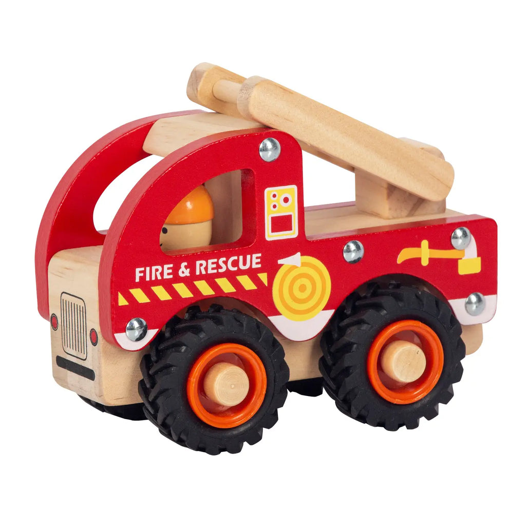 Toyslink - Wooden Vehicle - Fire Engine