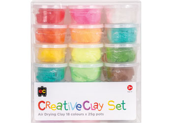 Educatoinal Colours - CreativeClay - Pack of 18 mix 25g Pot