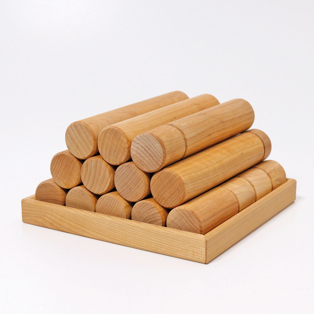 Grimm's Large Building Rollers - Natural - New 2020 - Grimm's Spiel and Holz Design - The Creative Toy Shop