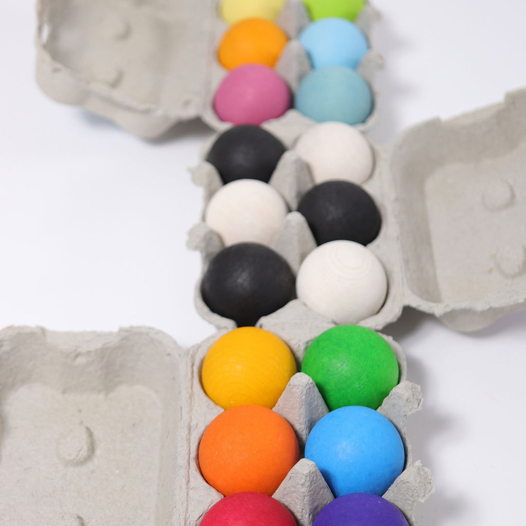 SECONDS - Grimm's Pastel Wooden Balls (Set of 6)